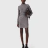 2-in-1 knit mini dress
