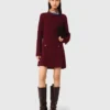 2-in-1 knit mini dress