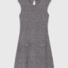 2-in-1 knit mini dress