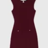 2-in-1 knit mini dress