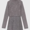2-in-1 knit mini dress