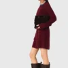 2-in-1 knit mini dress