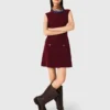 2-in-1 knit mini dress