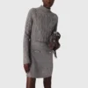 2-in-1 knit mini dress