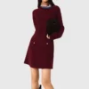 2-in-1 knit mini dress