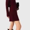 2-in-1 knit mini dress