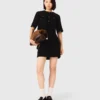 2-in-1 shiny tweed dress