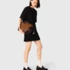2-in-1 shiny tweed dress