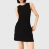 2-in-1 shiny tweed dress