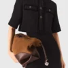 2-in-1 shiny tweed dress