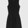 2-in-1 shiny tweed dress