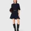 2-in-1 tweed-effect dress