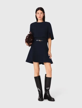 2-in-1 tweed-effect dress