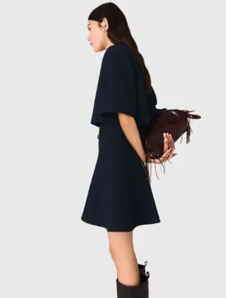 2-in-1 tweed-effect dress