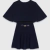 2-in-1 tweed-effect dress