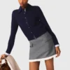 A-line poplin skirt with ruffle A-line poplin skirt with ruffle