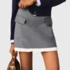 A-line poplin skirt with ruffle A-line poplin skirt with ruffle