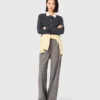 Amour round-neck rib knit cardigan Amour round-neck rib knit cardigan