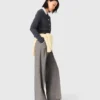 Amour round-neck rib knit cardigan Amour round-neck rib knit cardigan