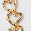 Asymmetric heart earrings