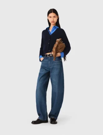 Balloon jeans with martingale