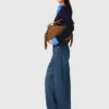 Balloon jeans with martingale