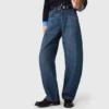 Balloon jeans with martingale