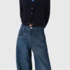 Balloon jeans with martingale