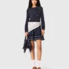 Bandana print pleated dress