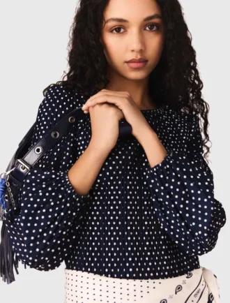 Bandana print pleated dress