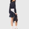 Bandana print pleated dress