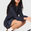 Bandana print pleated dress