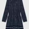Bandana print pleated dress