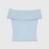 Bardot rib knit top