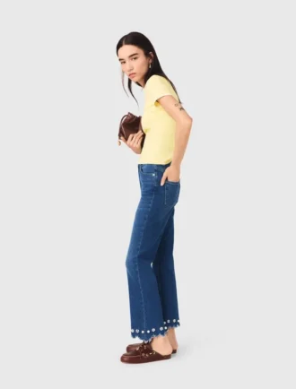 Beaded bootcut jeans