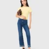 Beaded bootcut jeans