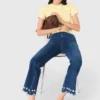 Beaded bootcut jeans