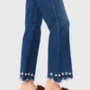 Beaded bootcut jeans