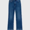 Beaded bootcut jeans