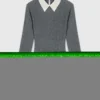 Beaded-collar short knit dress Beaded-collar short knit dress