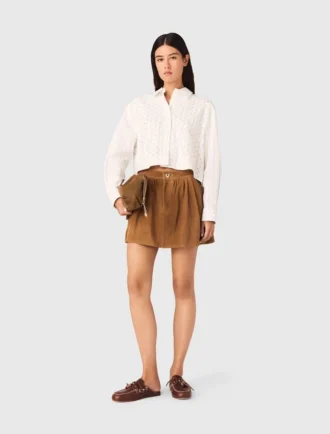 Beaded cropped shirt