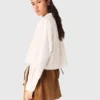 Beaded cropped shirt