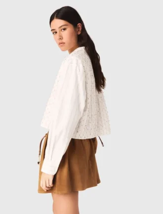Beaded cropped shirt