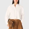 Beaded cropped shirt