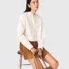 Beaded cropped shirt
