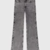 Beaded wide-leg jeans
