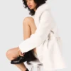 Belted short coat Belted short coat