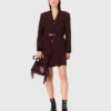 Belted suit jacket