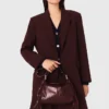 Belted suit jacket