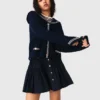 Boat neck cable-knit cardigan Boat neck cable-knit cardigan